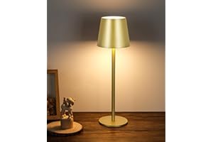 Faithorse Cordless Table Lamp, 5200mAh Battery Operated Table Lamps IP54 Waterproof Desk Lamp with 3-Color Modes Rechargeable Night Light Touch Control Bedside Lamp for Bedroom (Champagne)