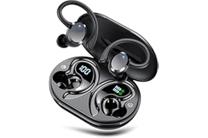 Bluetooth Kopfhörer Sport, Kopfhörer Kabellos Bluetooth 5.4 mit 4 ENC Noise Cancelling Mic, 68Std Hi-Fi Stereo Tiefer Bass Wireless Earbuds, LED-Anzeige, IP7 Wasserdicht Ohrhörer mit Ohrhaken
