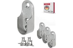 Gedotec Skåprörlager, oval hållare för klädstång skåp | 30 x 15 mm