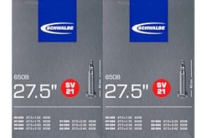 2 chambres à air Schwalbe SV 21 27,5 650B - Valve : Sclaverand français SV21 27.5, Presta
