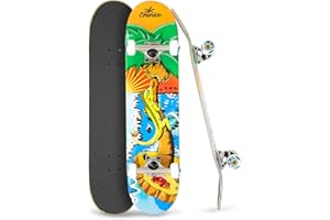 Crandon Skate pricipiantes y Profesionales Skateboard Completo | Monopatínes | Patinetes | Madera Arce Canadiense 7 Capas. Disponible Tres Medidas 7,75 | 8 | 8,25 Pulgadas