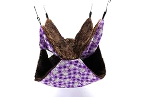 RatsLive® Nagetier Hängematte/Kleintierbett für Ratten, Hamster, Chinchillas und Eichhörnchen 35 × 35 cm (Lila)