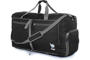bago Holdall Bags for Men & Women - 80L Spacious Holdall Bag with Shoe Compartment - Save Time & Travel The World in Style & Convenience - Durable, Lightweight & Foldable Duffle Bag (Black)