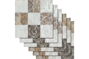Liwein 30 adesivi per piastrelle autoadesive, in marmo, Staccare e attaccare, decorazione da parete, per cucina, bagno, 20 x 20 cm