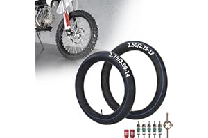 MTATCN Chambre à air 2.75-17 et chambre à air 90/100-14 avec tige de valve droite TR4 pour Razor MX350 MX400 Dirt Rocket X-Treme X-560 Scooter 47 cc 49 cc 2 temps Mini Pit Dirt Pocket Bike Dune Buggy