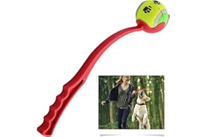 SRVERTEX Lanciapalle per cani con pallina da tennis stampata con zampe, blaster, gioco di lancio di animali domestici, giocattoli per cuccioli, attività di gioco all'aperto, lanciatore a lunga distanza