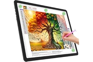 TOHETO Tableau lumineux A3 pour peinture diamant, bloc lumineux magnétique super lumineux avec boutons latéraux, boîte lumineuse pour traçage et dessin, table lumineuse filaire pour croquis, animation