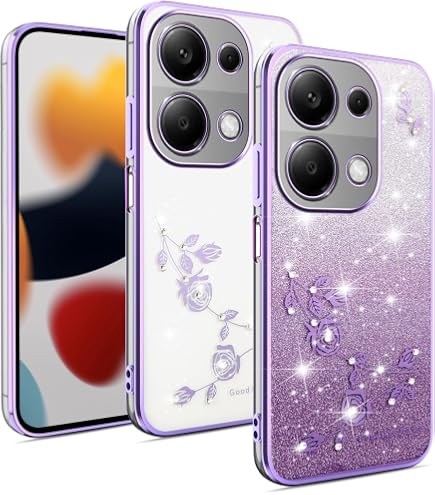 BEENTRYS Handyhülle Für Xiaomi Redmi Note 13 5G – Blumen Muster, Wellenrand, TPU Silikon, Stoßfest