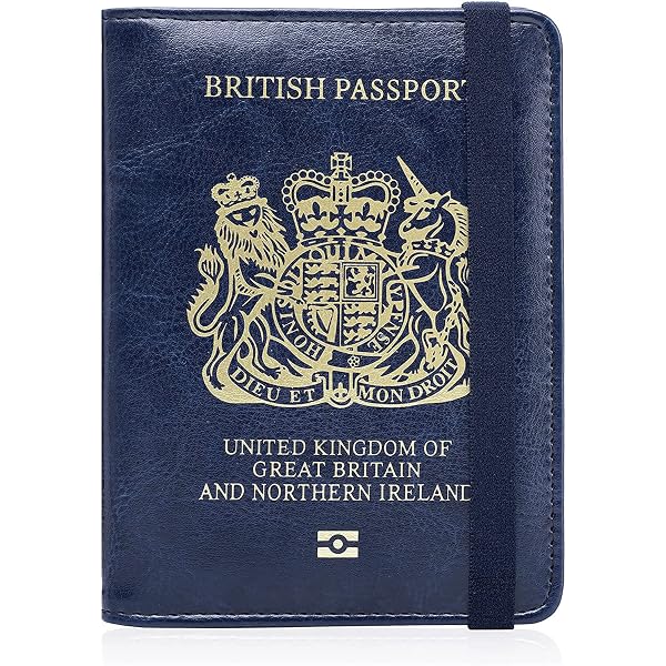 Copertura Passaporto Europeo In Similpelle, Protezione RFID, Portafoglio Porta Documenti, Made In UK