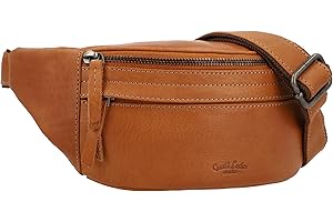 GUSTI LEDER STUDIO Gusti Bum Bag Ladies - Spencer Męska skórzana mała torba na pasek jasnobrązowa, Orzech laskowy, Jeden rozmiar