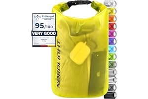 Nordlight Dry Bag e borse impermeabili - zaini impermeabili da 2l, 5l, 10l, 15, 20l, 30l, ccon chiusura a rotolo e tracolla con custodia impermeabile per cellulare e marsupio