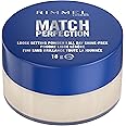 Rimmel Match Perfection Loose Setting Powder, 001 Translucent, Lightweight & Breathable, Matte Finish, Vegan-Friendly Makeup, 18g