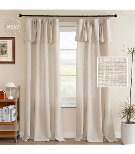 Lush Decor Beige Avon Trellis Grommet Sheer Window Curtain Panel Pair 84 X 38