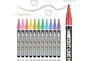 Frevoitna Stylo Paillette, Feutres Paillettes 12 Couleurs, Stylo Gel Pailleté Cadeau Fille 4-12 Ans, Feutre Magique pour Carte Cadeau, Christmas Cards, Scrapbooking, Dessin, Loisirs Créatifs Fille