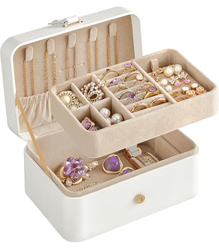Scatola Portagioie In Velluto Grigio Con Coperchio In Vetro, 20x15x5 Cm, Organizer Da Viaggio Con Divisori Per Anelli, Orecchini, Collane, Regalo Donna