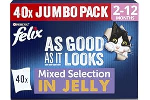 FELIX As Good As it Looks Kitten Mixed Selection in Jelly Wet Cat Food 40x85g