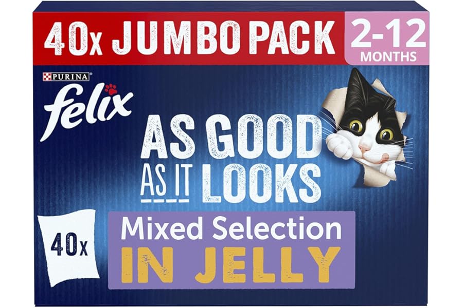 FELIX As Good As it Looks Kitten Mixed Selection in Jelly Wet Cat Food 40x85g