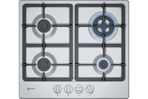 NEFF N50 T26BB59N0 58cm Gas Hob - Stainless Steel, Built-in