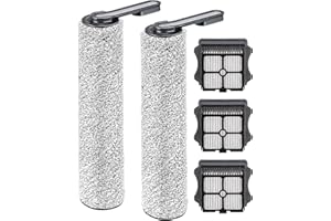 MIBUMIKI (5 Stück) HEPA-Filter kompatibel mit Tineco Floor One S5/ Floor One S5 Pro 2, Nass-Trocken-Staubsauger-Filter-Kit (ONES5-2Rollerbrush-3Filter)