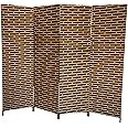 Vital 4-Panel Room Dividers and Folding Privacy Screens Partition Walls for Bedroom Rattan Screen Divider Portable Freestanding Privacy Wall (A10)