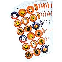 50-Pack Halloween Cellophane Treat Bags - Pumpkin Smile Pattern With Twist Ties For Candy