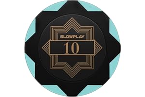 SLOWPLAY Nash Fiches da poker in argilla | 50 Pezzi di Fiches da Poker Texas Holdem, 14g Fiches da poker [con valore] | Squisita fattura e design (10)