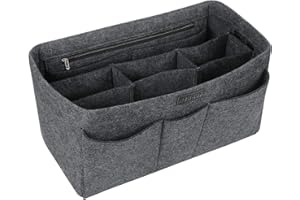 Ropch Taschen Organisator für Frauen Handtaschen, Filz Taschenorganizer Bag in Bag Handtaschenordner Organizer für Handtaschen, Mittelgrau - XL
