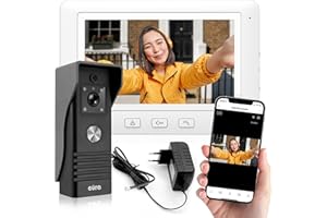 Eura VDP-45A3-TY Alpha+ TUYA Video-Türsprechanlage Gegensprechanlage WiFi, 4 Draht, 7-Zoll-Farbmonitor,Weiß