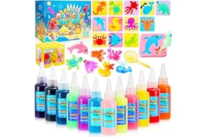 Wootoyz Magico Water Elfo, Kit Gel Acqua Bambini Giochi Bambina Bambino 4 5 7 8 Anni Regalo Bambina Bambino 4 5 6 7 8 Anni Creativi Giocattolo Educativo Kit Pittura Bambini con 12 Colori e 12 Forme