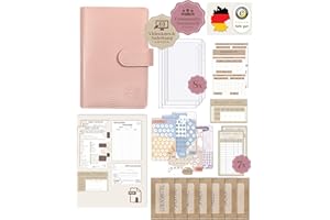 ‎BEGINNER-BUDGET BeginnerBudget® Budget Planner Deutsch - Starterset mit Sparchallenge Budgetplaner - Sparen mit Umschlagmethode + Anleitung - Ringbuch A6 - Binder A6 Gecko-Style (Rosa)