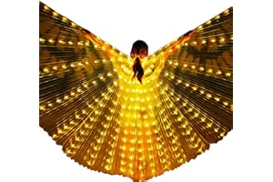 Zebery LED Wings for Adult, LED Butterfly Isis Wings LED Isis Wings Glow Light Up Belly Dance Costumes
