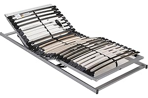 BECO MATRATZEN GMBH & CO. KG BeCo Lattenrost, Luxus E-Move, elektrischer Lattenrost, 90 x 190 cm, 28 Federholzleisten, komplett montiert, Kopf-und Fußteil verstellbar, TÜV geprüft, Made in Germany, 100 Nächte Testschlafen
