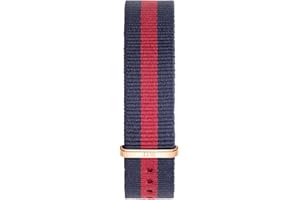 Daniel Wellington Classic Oxford, Blau-rot/Roségold Uhrenarmband, 18mm, NATO, für Damen und Herren