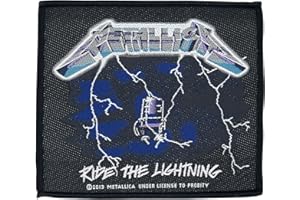 Metallica Ride The Lightning Unisex Parche negro/azul/blanco