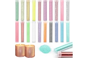 DEEPTON 20 Farben Glitzer Basteln, Schillerndes Glitzerpulver Set, Glitzerpulver zum Basteln, Schimmernder Glitzerpuder, Extra Feiner Glitzer für Nagelkunst, Körper, Karten und Party-Dekoration (je 5g)