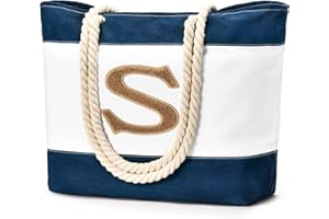 oscaurt Beach Bag for Women Personalised Tote Bag Waterproof Shoulder Bags Beach Tote Bag with Zip Holiday Essentials Foldable Travel Bag Shopping Bag Gifts for Women Her