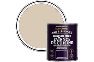 Rust-Oleum Peinture Beige Résistante à l'eau pour Faïence de Cuisine, Finition Mate - Argile Chaude 750ml