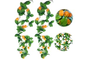 LONGHAO 2 Stück,KüNstliche Frucht Rattan,Künstliche FrüChte Dekoration,Künstliche Kunststoff Orange,Kumquat-SpießE Aus Kunststoff,Künstliche Obst- Und GemüSedekoration,Zur Dekoration,Schießrequisiten