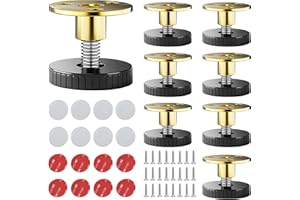 ZEXUPORIUM 8 Pièces Pied Reglable pour Meuble, Pied Meuble de 27 à 40 mm, Pieds de Meuble avec Pieds de Nivellement Résistants aux Rayures, pour Armoires, Pieds de Lit, Tables, Canapés