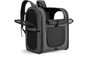 Apollo Walker Pet Carrier Backpack for Large/Small Cats and Dogs, Puppies, Safety Features and Cushion Back Support | for Travel, Hiking, Outdoor Use (Gray)
