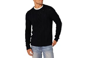Amazon Essentials Men's Long-Sleeve 100% Cotton Fisherman Cable Crewneck Jumper