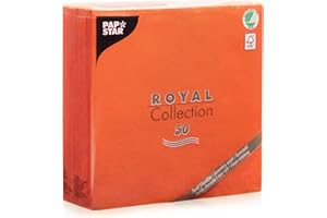 ‎PAPSTAR Papstar, 50 Servietten "ROYAL Collection" 1/4-Falz 40 cm x 40 cm nektarine, #84813