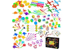 Jouets Assortiment pour Enfants, CGBOOM 124 Pcs Cadeaux de Fête Anniversaire, Party Favors, Pinata Remplissage, Prix Carnival Pâques Halloween, Stuffers Noël, Prix du Trésor Cadeau pour Fille Garçon