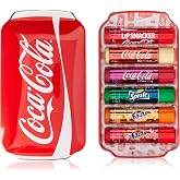 Lip Smacker Coca Cola Tin Collection, Set of 6 Assorted Lip Balms with Authentic Coca-Cola, Fanta and Sprite Flavors