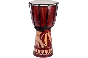 CIFFRE Tamburo djembe da 30 cm Bongo elefante in legno A2