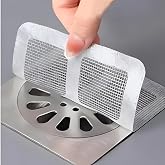 NETFLY Mosquito NET PVC Drain Cover Hair Catcher, 4 Inch x 4 Inch, Disposable Waterproof Mesh Stickers for Bathroom, Sink, Ba