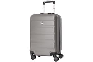 Aerolite Valise Cabine 55x35x25cm pour Air France, KLM, Transavia, ITA Airways et Air Europa - Bagage à Main de Voyage à Coque Rigide ABS 42L - Bagage Cabine Avion léger 55x35x25 avec 4 Roues