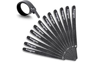 Fasgear Cable Ties, Reusable Cable Strap, Adjustable Fastener Cable Strap Hook and Loop Cord Ties Wraps, 15x1cm (30 Pieces, Black)