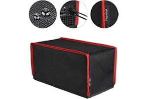 PlayVital Cover Copertura Antipolvere per Xbox Series X Console,Coperchio Nylon Orizzontale Protettivo Impermeabile per Xbox Series X Console-Nero Rosso