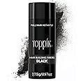 Toppik Hair Building Fibers, Keratin-Derived Fibres For Naturally Thicker Looking Hair, Cover Bald Spot, 27.5g - Black